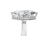 White gold Marquise Cut Solitaire Engagement Ring with Four-Prong Setting on a Classic Band_62