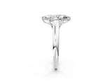 White gold Marquise Cut Solitaire Engagement Ring with Tapered Band and Four-Prong Setting_5