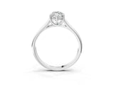 White gold Marquise Cut Solitaire Engagement Ring with Tapered Band and Four-Prong Setting_6