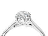 White gold Marquise Cut Solitaire Engagement Ring with Tapered Band and Four-Prong Setting_7