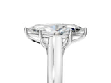 White gold Marquise Cut Solitaire Engagement Ring with Tapered Band and Four-Prong Setting_8