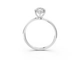 White gold Marquise Cut Solitaire Engagement Ring with Thin Band and Four-Prong Setting_6