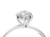 White gold Marquise Cut Solitaire Engagement Ring with Thin Band and Four-Prong Setting_7