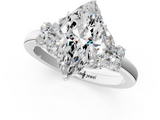 White gold Marquise Cut Solitaire Floral Diamond Ring with Four-Prong Setting_54