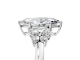 White gold Marquise Cut Solitaire Floral Diamond Ring with Four-Prong Setting_58