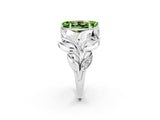 White gold Marquise Cut Solitaire Leaf-Inspired Engagement Ring with Prong Setting_2