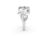 White gold Marquise Cut Solitaire Leaf-Inspired Engagement Ring with Prong Setting_2