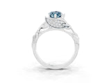 White gold Marquise Cut Solitaire Leaf-Inspired Engagement Ring with Prong Setting_3