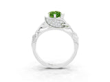White gold Marquise Cut Solitaire Leaf-Inspired Engagement Ring with Prong Setting_3
