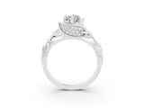 White gold Marquise Cut Solitaire Leaf-Inspired Engagement Ring with Prong Setting_3