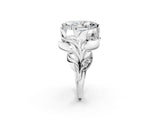 White gold Marquise Cut Solitaire Leaf-Inspired Engagement Ring with Prong Setting_9