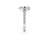White gold Marquise Cut Solitaire Pave Diamond Engagement Ring with Four-Prong Setting_14