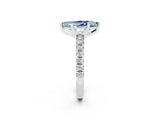 White gold Marquise Cut Solitaire Pave Diamond Engagement Ring with Four-Prong Setting_14