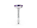 White gold Marquise Cut Solitaire Pave Diamond Engagement Ring with Four-Prong Setting_14