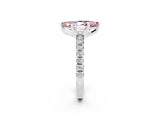 White gold Marquise Cut Solitaire Pave Diamond Engagement Ring with Four-Prong Setting_14