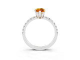 White gold Marquise Cut Solitaire Pave Diamond Engagement Ring with Four-Prong Setting_15