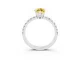 White gold Marquise Cut Solitaire Pave Diamond Engagement Ring with Four-Prong Setting_15