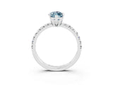 White gold Marquise Cut Solitaire Pave Diamond Engagement Ring with Four-Prong Setting_15
