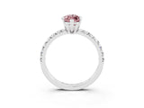 White gold Marquise Cut Solitaire Pave Diamond Engagement Ring with Four-Prong Setting_15