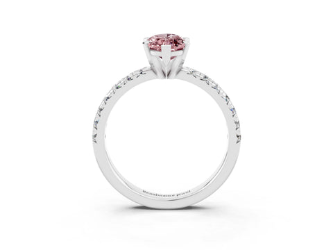 White gold Marquise Cut Solitaire Pave Diamond Engagement Ring with Four-Prong Setting_15
