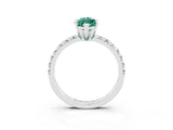 White gold Marquise Cut Solitaire Pave Diamond Engagement Ring with Four-Prong Setting_15
