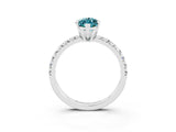 White gold Marquise Cut Solitaire Pave Diamond Engagement Ring with Four-Prong Setting_15