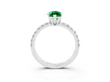 White gold Marquise Cut Solitaire Pave Diamond Engagement Ring with Four-Prong Setting_15