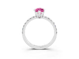 White gold Marquise Cut Solitaire Pave Diamond Engagement Ring with Four-Prong Setting_15