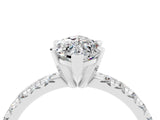 White gold Marquise Cut Solitaire Pave Diamond Engagement Ring with Four-Prong Setting_16