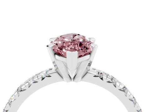 White gold Marquise Cut Solitaire Pave Diamond Engagement Ring with Four-Prong Setting_16