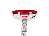 White gold Marquise Cut Solitaire Pave Diamond Engagement Ring with Four-Prong Setting_17