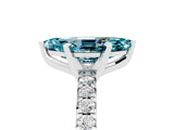 White gold Marquise Cut Solitaire Pave Diamond Engagement Ring with Four-Prong Setting_17