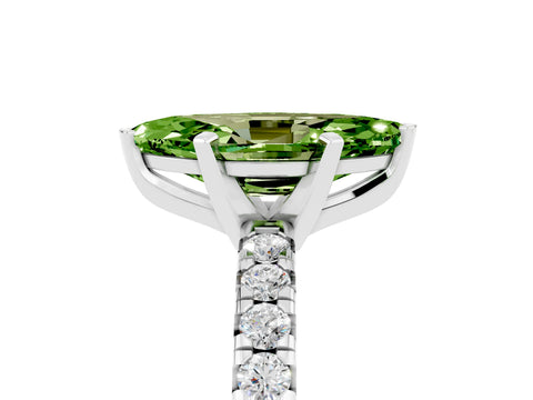 White gold Marquise Cut Solitaire Pave Diamond Engagement Ring with Four-Prong Setting_17