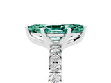 White gold Marquise Cut Solitaire Pave Diamond Engagement Ring with Four-Prong Setting_17