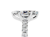 White gold Marquise Cut Solitaire Pave Diamond Engagement Ring with Four-Prong Setting_17