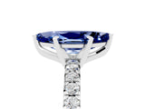 White gold Marquise Cut Solitaire Pave Diamond Engagement Ring with Four-Prong Setting_5