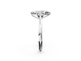 White gold Marquise Cut Solitaire Ring with Cathedral Band and Four-Prong Setting_110