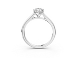 White gold Marquise Cut Solitaire Ring with Cathedral Band and Four-Prong Setting_111