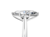 White gold Marquise Cut Solitaire Ring with Cathedral Band and Four-Prong Setting_113