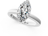 White gold Marquise Cut Solitaire Ring with Four-Prong Setting and Classic Band_54