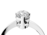 White gold Marquise Cut Solitaire Ring with Four-Prong Setting and Classic Band_61