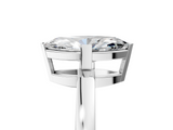 White gold Marquise Cut Solitaire Ring with Four-Prong Setting and Classic Band_62