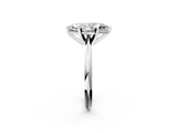 White gold Marquise Cut Solitaire Ring with Four-Prong Setting on a Classic Band_111