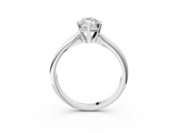 White gold Marquise Cut Solitaire Ring with Four-Prong Setting on a Classic Band_112