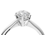White gold Marquise Cut Solitaire Ring with Four-Prong Setting on a Classic Band_113