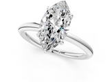 White gold Marquise Cut Solitaire Ring with Thin Band and Four-Prong Setting_50