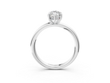 White gold Marquise Cut Solitaire Ring with Thin Band and Four-Prong Setting_52