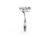 White gold Marquise Cut Solitaire Twist Band Ring with Four-Prong Setting_112
