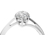 White gold Marquise Cut Solitaire Twist Band Ring with Four-Prong Setting_118