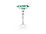 White gold Marquise Cut Solitaire Twisted Band with Prong Setting_14